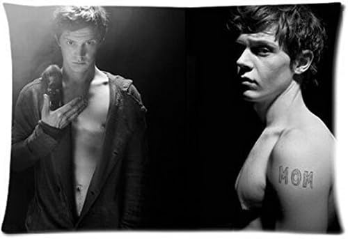 Custom Evan Peters Pillowcase Standard Size Design 16" X 24" Pillow Case