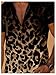 Verdusa Men's Leopard Print Button Down Shirt Short Sleeve Collar V Neck Casual Shirts Leopard Brown XX-Large