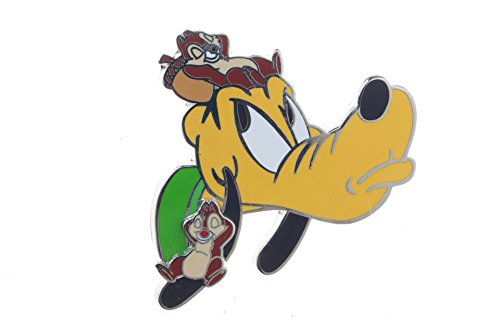 Disney Pin 102189 Pluto with Chip and Dale on his Head Pin