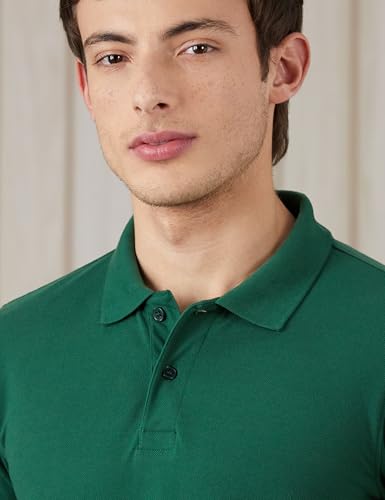 Image of Amazon Brand - Symbol Men's Cotton Rich Solid Polo Tshirt | Collar Tshirts | Half Sleeves | Plain-Regular Fit (Available in Plus Sizes and Combo Pack of 2)