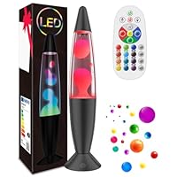 AONESY Lavalampe, Lavalampen für Erwachsene und Kinder, Stimmungslampe für Stressbekämpfung, 17 Farbwechsel Nachtlicht, Nachtlicht für Wohnkultur - 34cm Schwarz