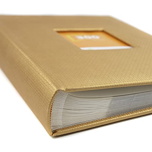 Golden State Art, Photo Album Embossed Cover 300 Pockets Large Capacity Holds 4X6 Picture Book Used For Family Wedding Anniversary Vacation Christmas Baby Dog (Gold) #TOP4
