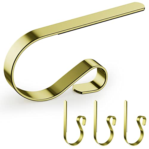 Mosuch Christmas Stocking Holders, Xmas Fireplace Hanger Hooks With No-Slip Protective Pads Mantel Garland Metal Grips 4 Pack (Bronze) #TOP6