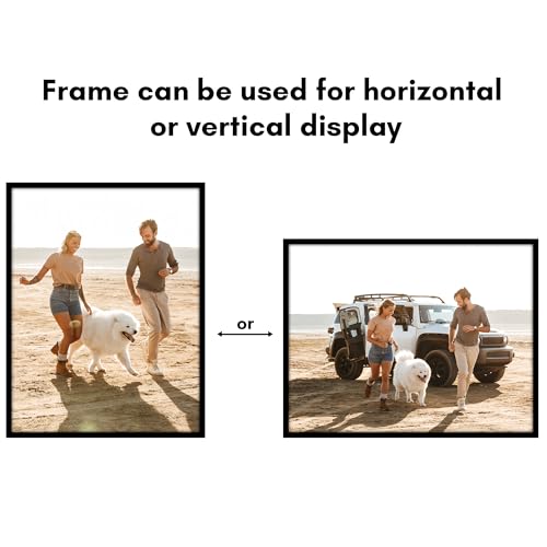 Image of Americanflat 20x26 Picture Frame with Polished Plexiglass - Streamline Collection - Thin Border Picture Frame for Wall Display - Hanging Hardware Included - Black