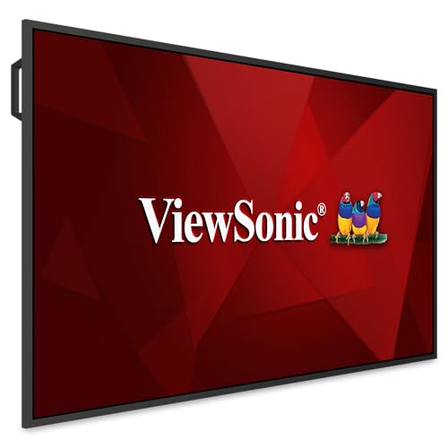 ViewSonic CDE65G3 65 Inch 4K UHD OS-Free Commercial Display with 500-nit Brightness, 1200:1 Contrast Ratio, 10W Dual Speakers, HDMI, USB C, VGA, and USB Inputs
