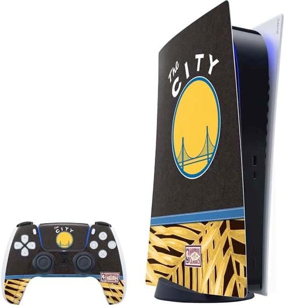 Skinit Decal Gaming Skin Compatible with PS5 Bundle - Officially Licensed NBA Golden State Warriors Canvas Design