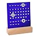 Creative Perpetual Calendar Wooden Kids Calendar DIY Hand Operated Develop Planning Skills Perpetual for Home (Blue)