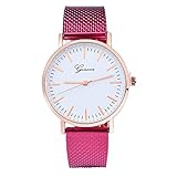 Women's Watch Fashion Watch Analog Quartz Watches Casual Watch Ladies Bracelet Watches (Hot Pink)
