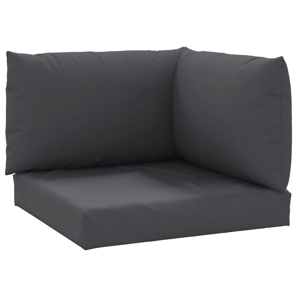vidaXL Lot de 3 Coussins de Palette, Coussins de Siège de Salon, Coussins de Canapé de Jardin, Coussins de Chaise Extérieur, Anthracite Tissu Oxford