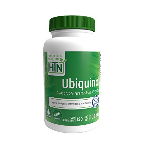 Ubiquinol 100mg 120 softgels (Duosoluble: Water & Lipid) Superior Absorption CoQ-10 (as Kaneka Ubiquinol) Non-GMO by Health Thru Nutrition