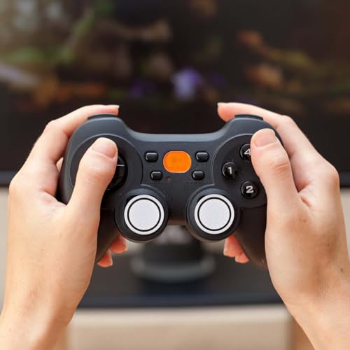 Image of 4pcs Thumb Grips, Full Protection Anti-Slip Anti-Scratch Anti-Fingerprint Protective Cover Thumb Joystick Cap Compatible with Xbox Series X /S Xbox One Switch Pro Controller(White)