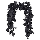 Fall Decor Black Garland, Black Decorations Halloween Garland, Fall Wall Hanging Maple Leaves, Artif