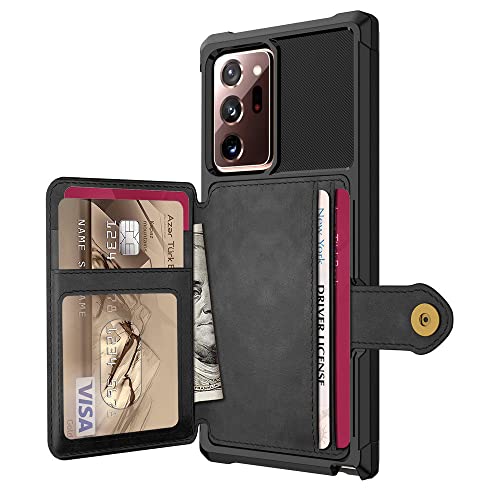 Étui pour cartes de crédit Samsung Note 20 Ultra coque arrière rigide noire