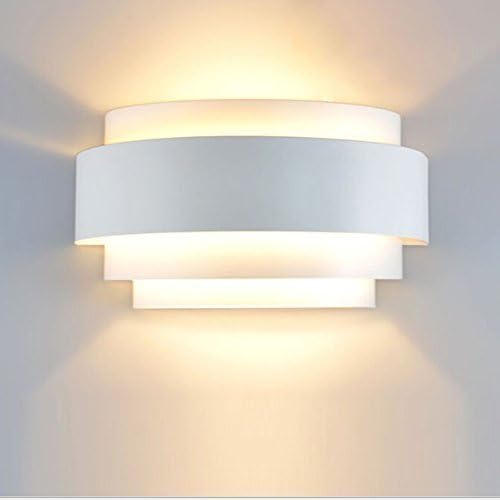 Modern/Contemporary Wall Sconces 1 Light Wall Light Metal Shade Glass Decoration 6W LED Wall Lights Up Down Wall Lamp for Bedroom Hallway, Warm White