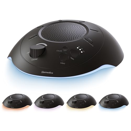 Homedics Premium Sleep Better Portable Sound Machine, Night Light...