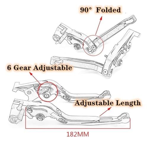 Leviers frein embrayage moto réglables pour Kawasaki Z800 au quotidien - 3
