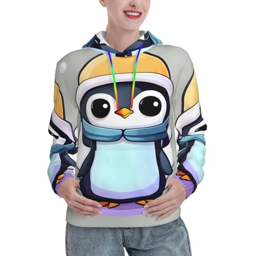 Sweat à capuche pingouin femme fini les pulls amples sans forme