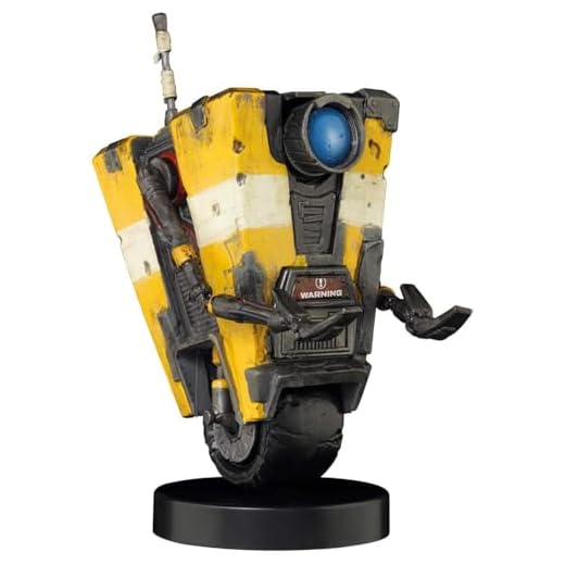 Exquisite Gaming: Borderlands 3: Claptrap - Suporte original para celular e controle de jogos, suporte para dispositivos, Cable Guys, figura licenciada da Gearbox