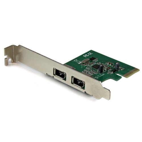 StarTech.com 2 Port 1394a PCI Express FireWire Card - PCIe FireWire Adapter - 1394a FireWire PCI Express - Dual Port PCIe 400 Card (PEX1394A2V)