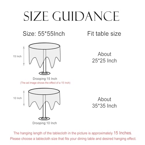 bilin gaier Designer Round Linen Tablecloth,Diameter 55"-Burgundyred by bilin gaier - Used condition - Image 7