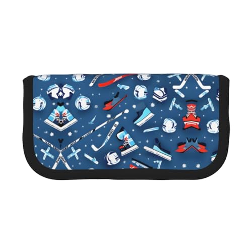 KoNsev Estuche para lápices, gran capacidad, bolsa de lona para maquillaje, organizador de papelería de oficina duradero, Black, Talla única, Maleta