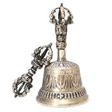 Buddhist Hand Bell Set - Tibetan Dorje Meditation Bell HandmaBrass Dharma Instrument Prayer Sound Tool