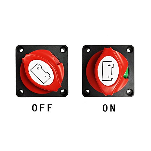12V/24V/48V Battery Disconnect Switch Master Isolator Switches Cut Off Kill Switch Waterproof Marine Switch for Small Yacht Marine Boat RV Car ATV Vehicles - Thumbnail 3