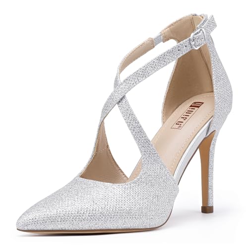 IDIFU Silver Glitter Pumps