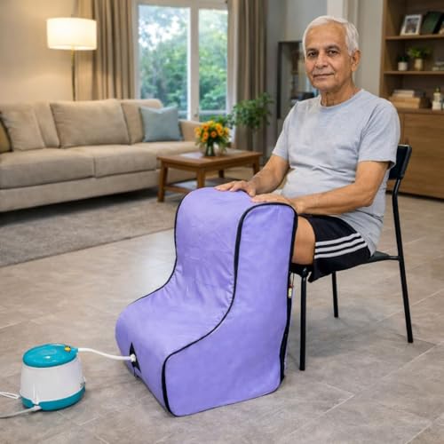 Image of Kawachi AquaVeda Leg Spa Home Steam Therapy for Joint Pain Relief and Relaxation, Personal Leg Steam Therapy (Saphire Blue)