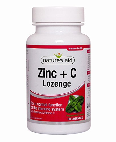 Natures Aid Zinc Lozenge (Peppermint) with Rosehip + Vitamin C 30 LOZ