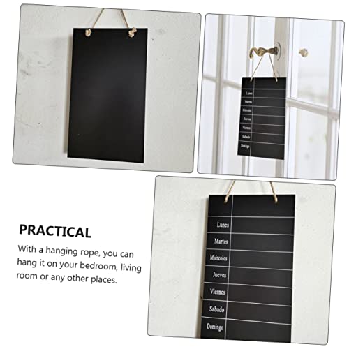 Magiclulu Message Board Chalk Board Signs Weekly Plan Board Writing Board Boxwood Wooden Rope Black #TOP3