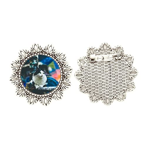 Broche de plata de gato para dar un toque divertido a tu abrigo