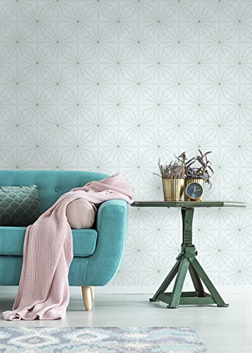 Geometric Stripe Wallpaper Peel And Stick Self Adhesive Removable Wallpaper For Bedroom 17.7”X118” Green Striped Contact Paper Thicken Upgrade Textured Wallpaper For Living Room Wall Covering Vinyl #TOP4