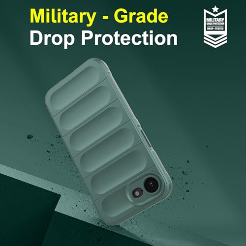 Image of Zapcase Back Case Cover for iPhone 17e | Compatible for iPhone 17e Back Cover | Liquid Silicon Magic Case with Camera Protection | Dark Green