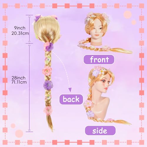 Lingway Toys Luxury Girls Princess Dress Up Costumes,Rapunzel Cosplay Dress With Accessories