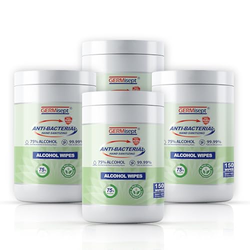 Germisept Hand Sanitizing Wipes - 75% Alcohol Wipes in Easy