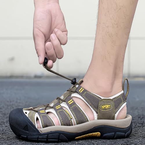 Mesh Baotou Sandals Outdoor Couple Hiking Rubber Mountaineering Shoes Quick drying Anti collision River Tracing Shoes4