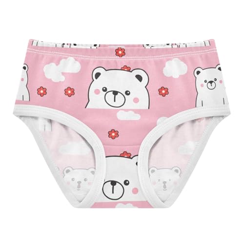 Cute Bear Pink Cute Panties Girl Toddler Girls Underwear Cotton Cartoon Briefs Undies Kids 2t