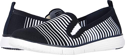 Image of Propet Womens Travel Fit Striped Slip On Sneakers Shoes Casual - Black, Grey