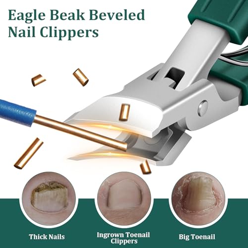 Image of Precision Slant Nail Cutter for Men Women, Stainless Steel Angled Nail Clipper with Non-Slip Grip, Compact Toenail Trimmer for Ingrown Nails