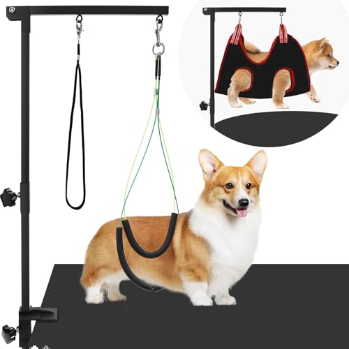 Ligefoy Dog Grooming arm with Restraint Loops, Adjustable Height(18.1