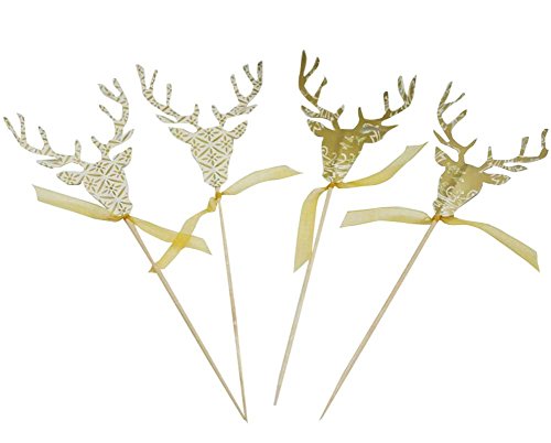 24 Counts Unique Elk Shape Disposable Fruits/Cocktail Picks