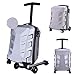 Zdcdy Smart Electric Scooter Trolley Case, Smart-Riding-Reise-Gepäck, Faltbare Koffer Elektrogepäck Scooter Auto, Tragbare Smart Riding Scooter, Für School Airport,Grey