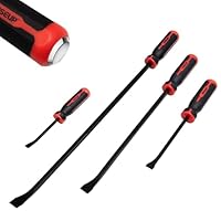 WISEUP 4-teiliges Brecheisen-Set, 8\, 12\, 18\, 24\ Robustes Brecheisen mit dickeren Schlagkappen zum Hebeln, Abreißen, Werkzeuge für Kfz-Mechaniker