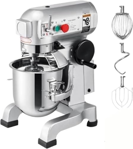 Batidora Eléctrica Comercial De Acero Inoxidable | Procesador De Batidos De 30 litros para Cremas Y Huevos | Batidora De Pie Fácil De Usar para Panadería Y Cocina. 10l