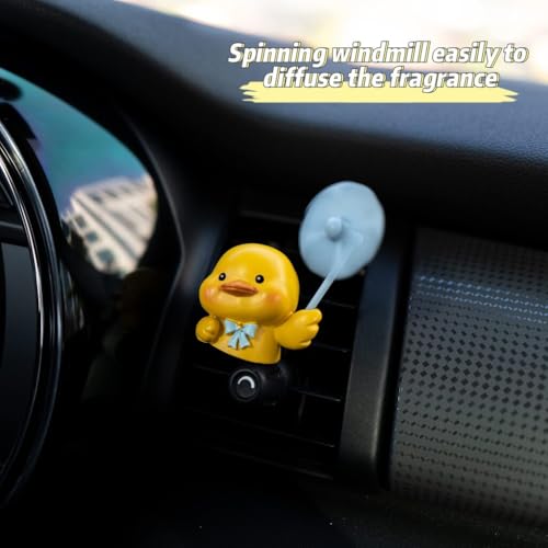Image of Zibuyu Car Dashboard Air Freshener, Duckling AC Vent Clip, Unscented