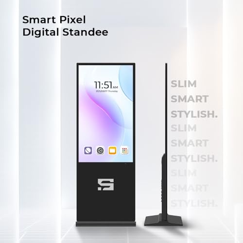 Image of Interactive Vivid Non Touch Screen Digital Standee Kiosk- Android Wi-Fi Floor Stand Digital for Restaurants, Exhibitions,Shopping Malls,Weddings&Real Estate Projects(Touch Screen,55 Inch)