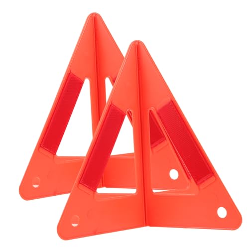 Kit de señales reflectantes triangulares para auto 2 sets miniatura 1