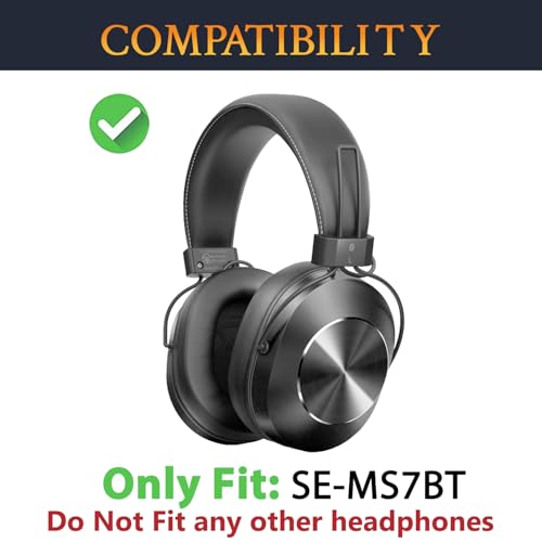 SOULWIT Banda para Auriculares Pioneer SE-MS7BT, Repuesto para Almohadilla de Diadema en Negro miniatura 2