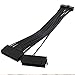 HAMKOT Dual PSU Cable Adapter, Dual Power Supply Extension Cable Splitter Synchronizer 24 pin to 24(20+4) pin Male to Female for Computer ATX Motherboard 18AWG/1FT